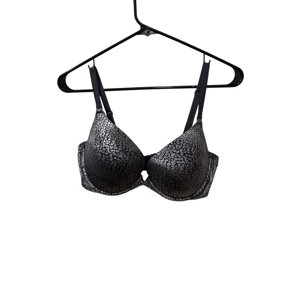 Victorias Secret The Nakeds Push-Up Bra 38D Black Leopard Print Adjustable Strap - Picture 1 of 5